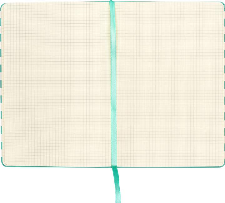 Image du produit Kolma Notizbuch A5 kariert Hardcover Stripy Caribbean/Weiss (A5, Quadrillé, Couverture rigide)
