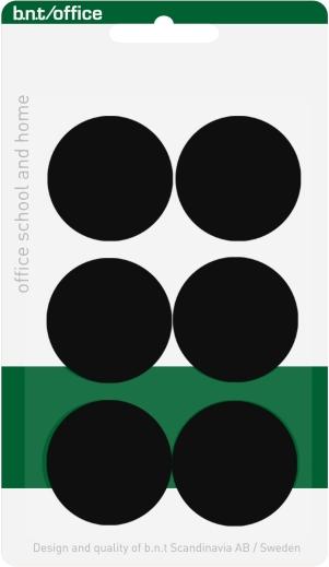 B.N.T. Magneter bnt sort Ø30mm blister 6pcs/pak - (6 pcs.) (6 x)
