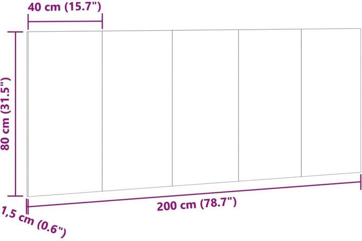 Image du produit vidaXL Kopfteil (200 x 1.50 x 80 cm)