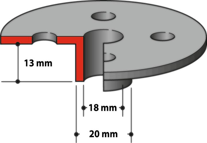 Produktbild Makita Kopierhülse 20 mm ( 164393-0 ) für Oberfräse RP 0900 / RP 2300 / RT 0700
