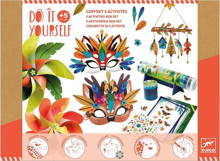 Actual product image Djeco DIY set with 5 nature activities