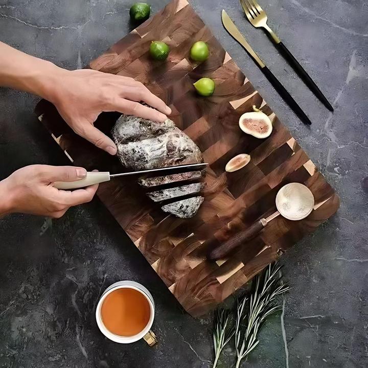Produktbild Hermex Küchenbrett Schneidebrett Schneideunterlage Küche Hackbrett Holz