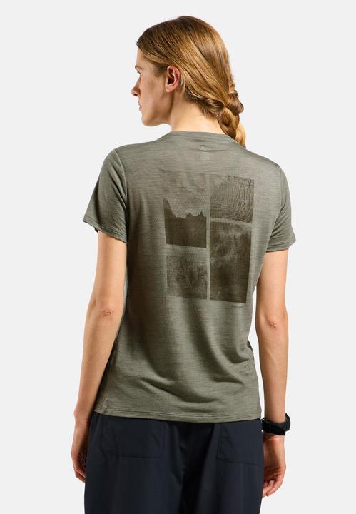 Actual product image Odlo Women's X Pow Merino Tencel T-Shirt Crew Neck S/S (L)