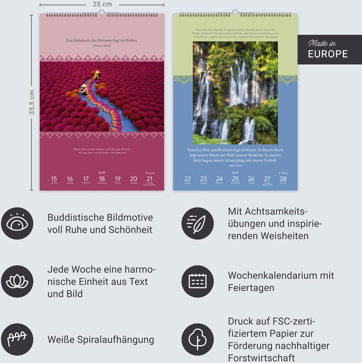 Actual product image Harenberg Wege der Achtsamkeit Wochen-Kulturkalender 2026 - Anregungen für jede Woche