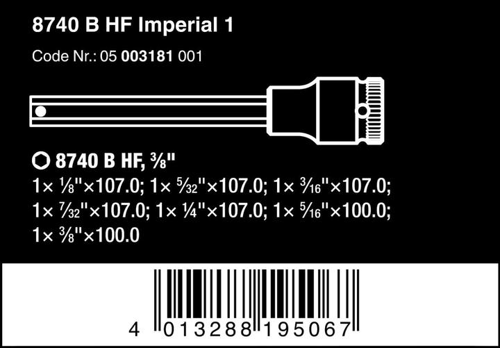 Produktbild Wera 8740 B HF Imperial 1