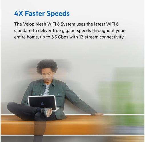 Produktbild Linksys Velop WiFi 6 AX5300 Mesh-WLAN Tri-Band-System 1er-Pack (MX5300)