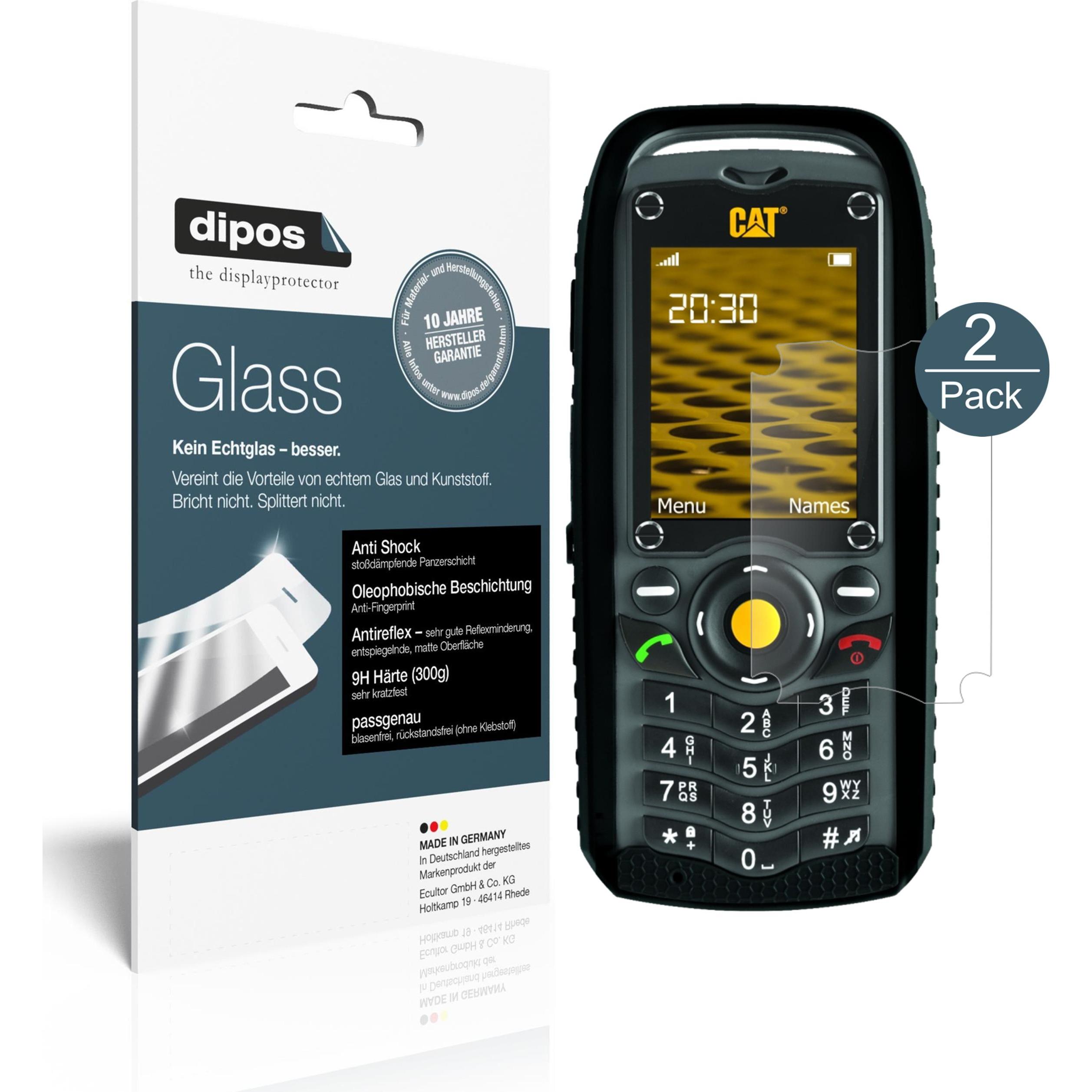 Dipos Displayschutz Anti-Shock (2 Stück, CAT B25), Smartphone Schutzfolie, Transparent