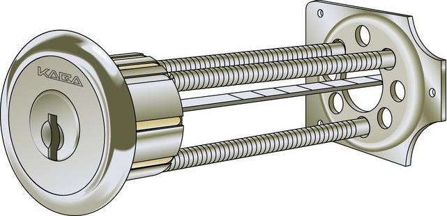 Actual product image Dormakaba KABA Star outside cylinder 1007 multi-point locking 3 keys