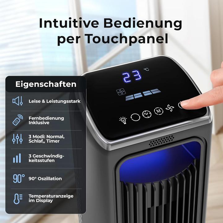 Produktbild Balter Turmventilator mit Fernbedienung und Timer (29 dB)