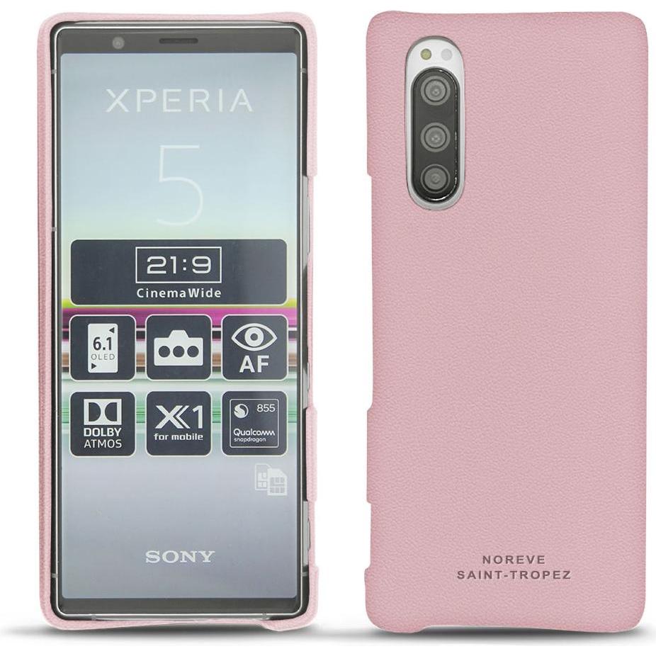 Noreve Lederschutzhülle (Sony Xperia 5), Smartphone Hülle, Rosa