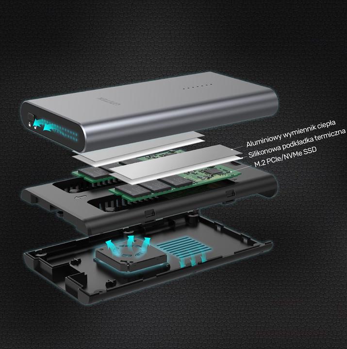 Immagine prodotto Unitek OBUDOWA NA DYSK/KLONOWANIE 2XM.2, PCIE/NVME (M.2, M.2 2242, M.2 2260, M.2 2280)