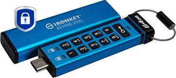Immagine prodotto Kingston IronKey Keypad 200C (64 GB, USB-C)