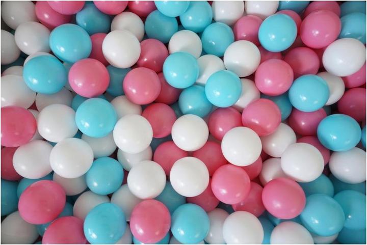 Image du produit Knorrtoys Bällebad soft - "Cosy geo grey" - 300 balls rose/creme/lightblue (ca. 6cm Durchmesser)