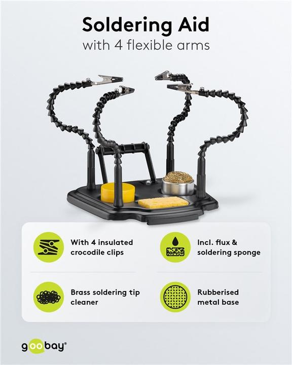 Actual product image Goobay Soldering aid with 4 flexible arms (Third hand)