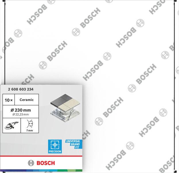 Produktbild Bosch Professional Zubehör Diamanttrennscheibe Standard for Ceramic, 230 x 22,23 x 1,6 x 7 mm, 10er-Pack