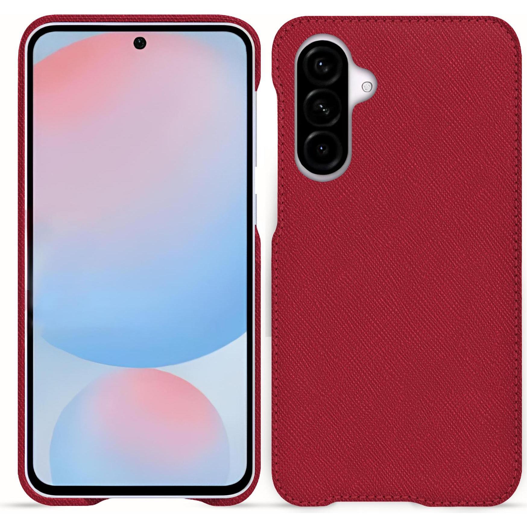 Noreve Lederschutzhülle (Samsung Galaxy A55), Smartphone Hülle, Rot