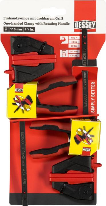 Actual product image Bessey Einhandzwinge-Set EZ360S (110 mm)