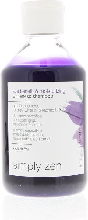 Actual product image Simply Zen Age Benefit & Moisturizing Whiteness Shampoo 250 ml (250 ml, Silver shampoo)
