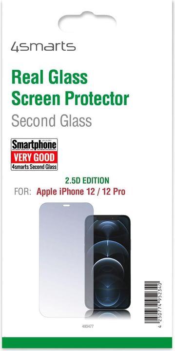 Produktbild 4smarts Second Glass 2.5D (1 Stück, Apple iPhone 12, Apple iPhone 12 Pro)