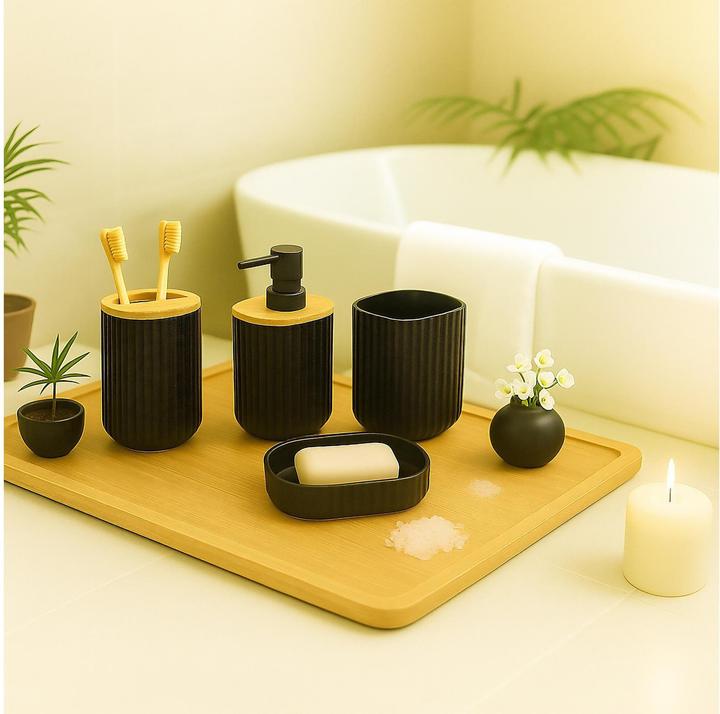 Actual product image Relaxdays Bathroom-Accessory Set