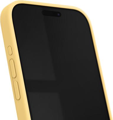 Actual product image iDeal Of Sweden Designer Magsafe Silicone-Cover Soft Lemon (Apple iPhone 15 Pro)