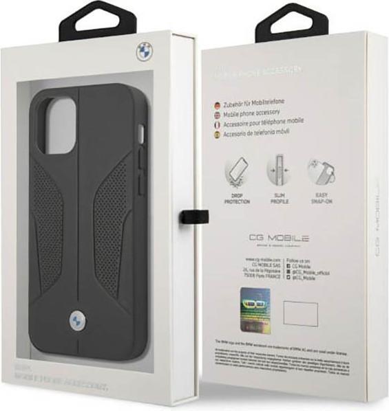 Produktbild BMW Etui BMHCP12MRSCSK iPhone 12/12 Pro 6,1" czarny/black hardcase Leather Perforate Sides (Apple iPhone 12)