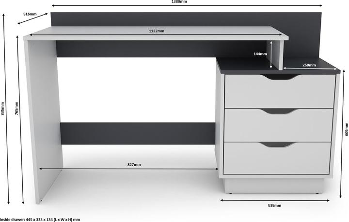 Image du produit ByLiving Belfast (138 x 51.50 x 83.50 cm)
