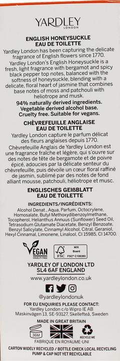 Immagine prodotto Yardley Caprifoglio inglese (Eau de toilette, 125 ml)