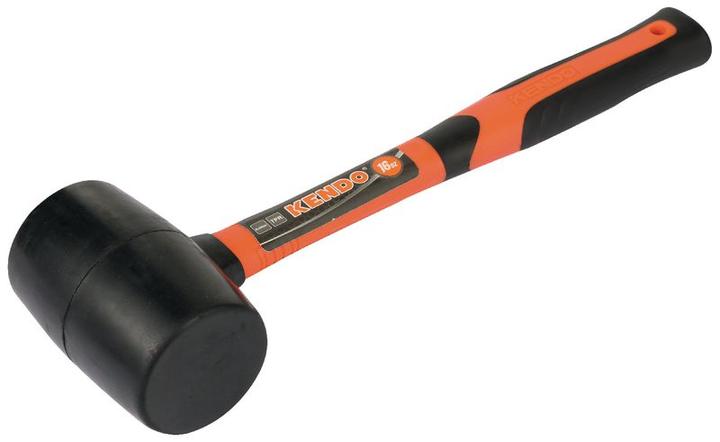Actual product image Kendo Rubber mallet with fibreglass handle (450 g)
