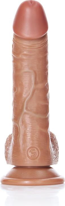 Produktbild RealRock Curved Realistic Dildo with Balls and Suction Cup - 6"/ 15,5 cm
