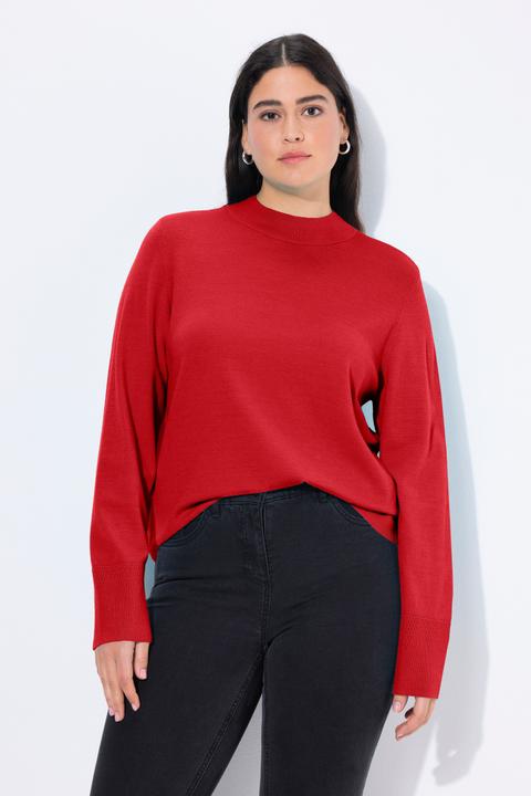 Produktbild Ulla Popken Pullover, Stehkragen, Langarm, Rippbündchen (62)