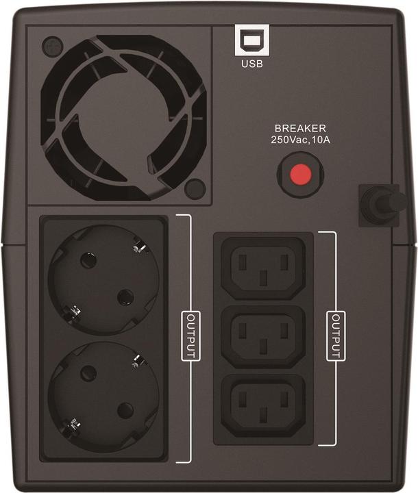 Actual product image Conceptronic ZEUS UPS 2200VA 1320W 3xIEC+2xSchuko HID,USB (2200 VA, 1320 W)