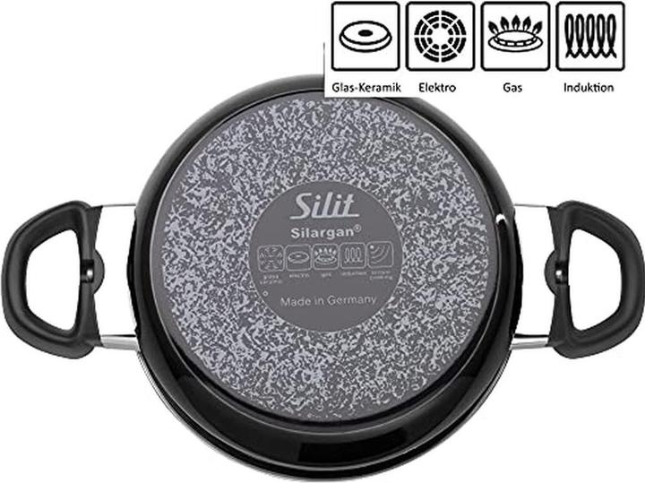 Produktbild Silit Kochtopf Fleischtopf Induktion 20cm Glasdeckel 3,7l Modesto Line Silargan (20 cm, Kochtopf, Edelstahl)