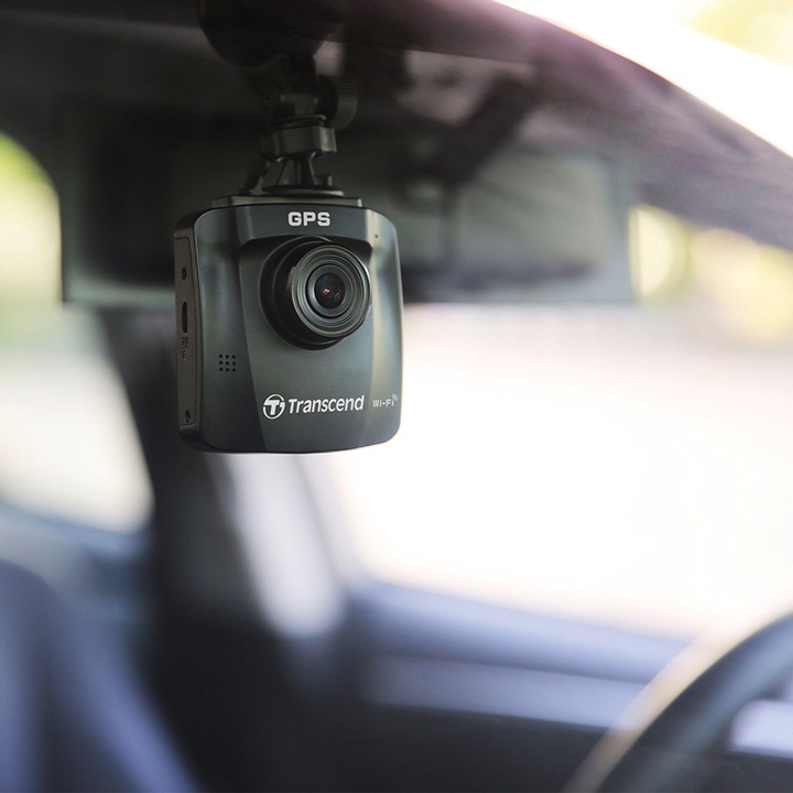 Actual product image Transcend DrivePro 250 incl. 32GB microSDHC TLC (Wi-Fi, Built-in display, Bluetooth, Rechargeable battery, GPS receiver, Full HD)