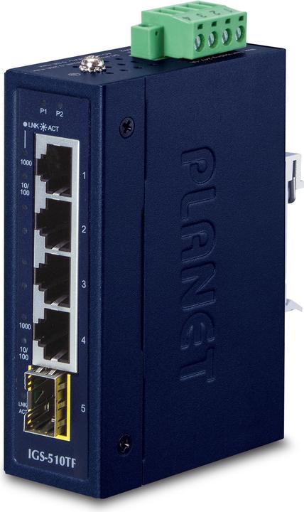 Produktbild Planet Industrial 4-Port GE Switch + Port 100/1000X SFP (5 Ports)