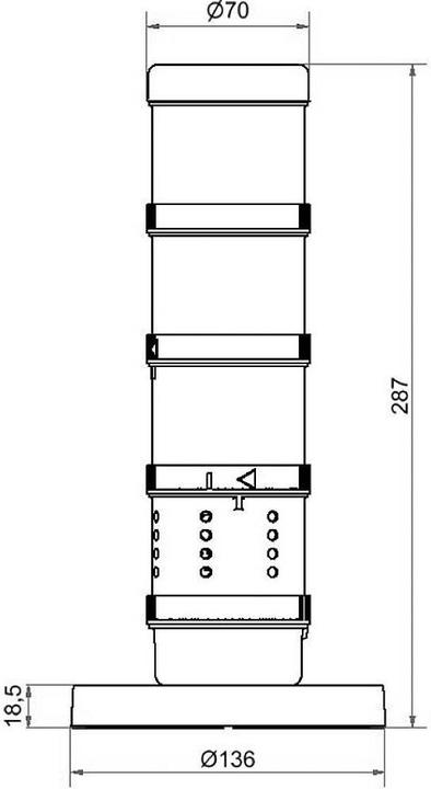 Actual product image Werma CO2 traffic light