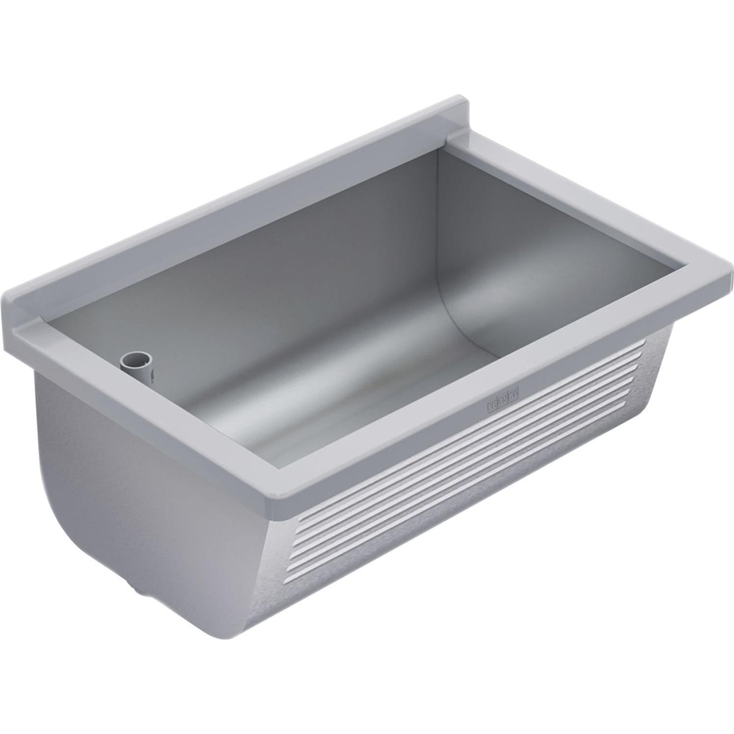 Franke, Waschbecken, CA210/7N Wand-Ausgussbecken Waschbecken Ablauf links Edelstahl satiniert (460 mm, 700 mm)