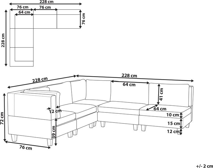 Produktbild Beliani Unstad (Ecksofa)