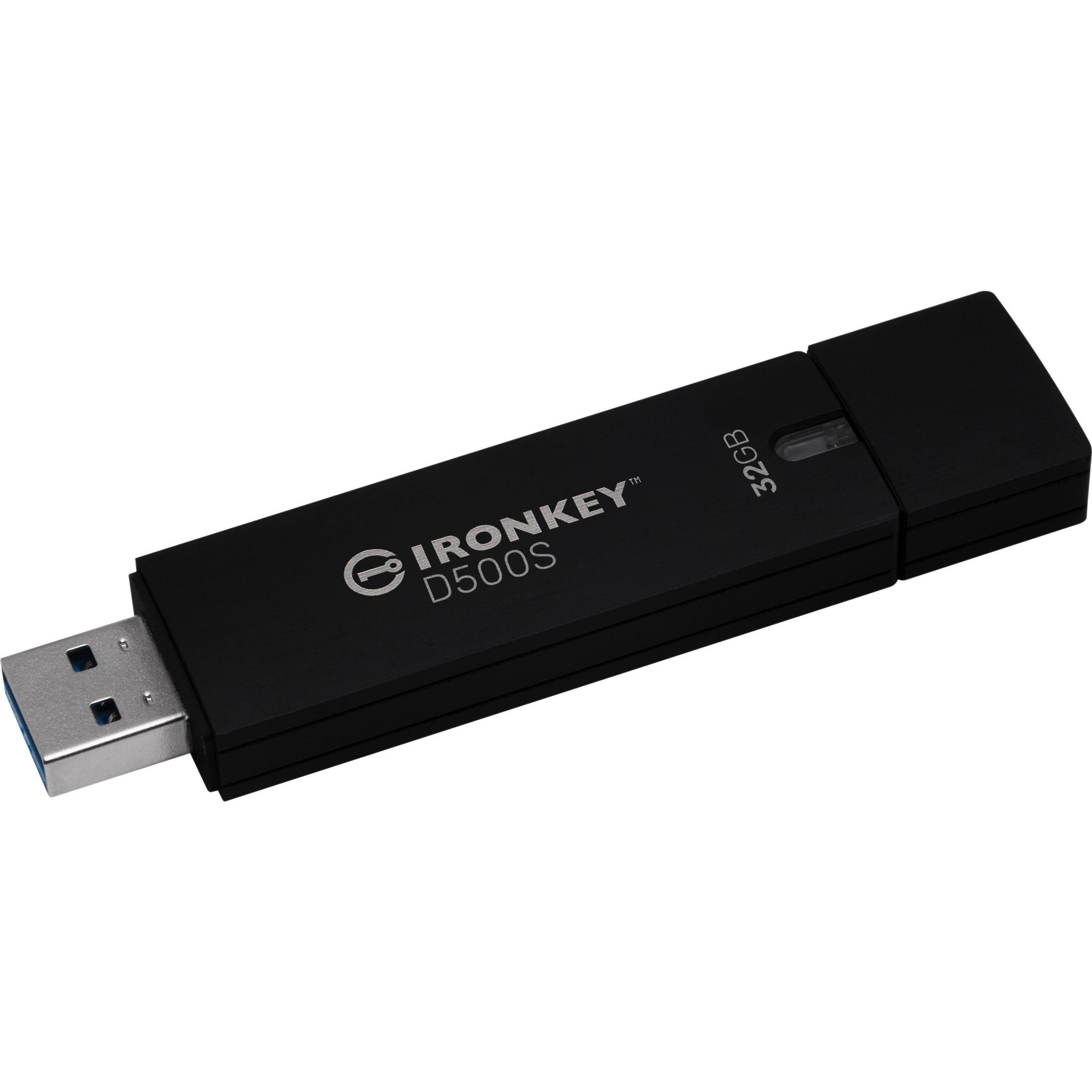 Kingston IronKey D500S (32 GB, USB 3.0), USB Stick, Schwarz