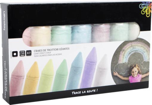 Wonday Straáenmalkreide Jumbo, 7er Kartonetui (7x)