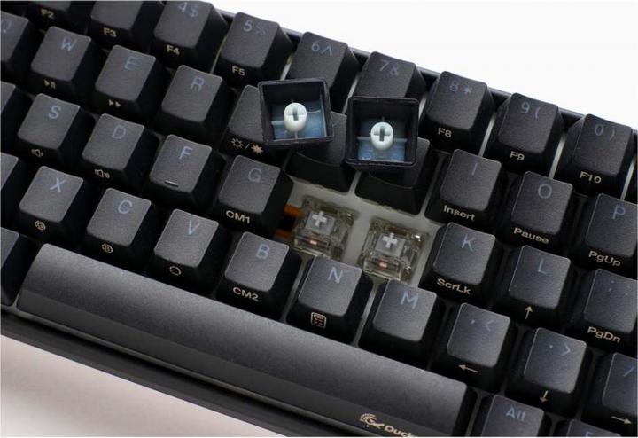 Actual product image Ducky One 3 Classic Black/White Mini Gaming Keyboard, RGB LED - MX-Speed-Silver (US) (US, Cable)