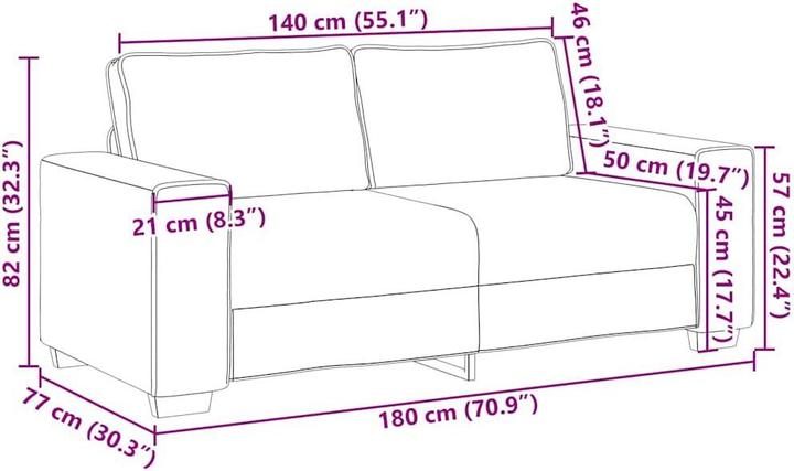 Produktbild vidaXL Raluca (2-Sitzer)
