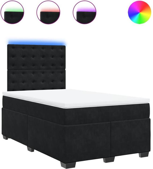 Immagine prodotto vidaXL Bo x letto a molle con materasso 120 x 190 cm in velluto (120 x 190 cm)