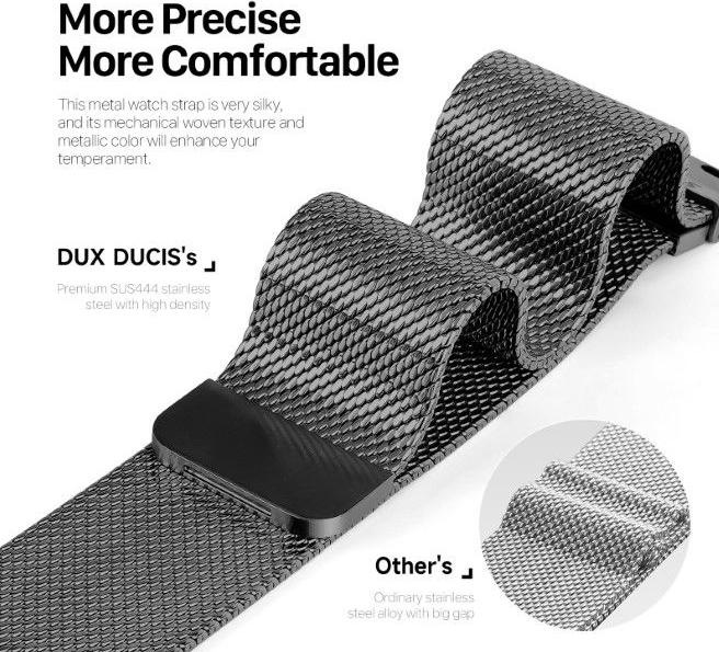 Produktbild Dux Ducis Milanese Pro Armband (40 mm, 41 mm, 38 mm, Edelstahl, Apple Watch Series 4, Apple Watch Series 5, Apple Watch Series 3, Apple Watch Series 6, Apple Watch SE (2022/2023), Apple Watch Series 8, Apple Watch Series 9)