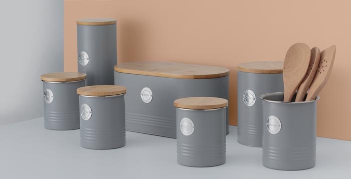 Actual product image Profino Living - Bread bin, pastel grey, 7.5 litres