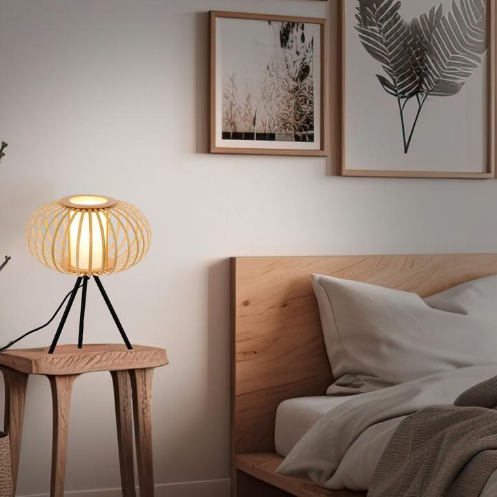 Actual product image Briloner Table lamp, natural bamboo, excl. 1xE27/max.10W (E27)