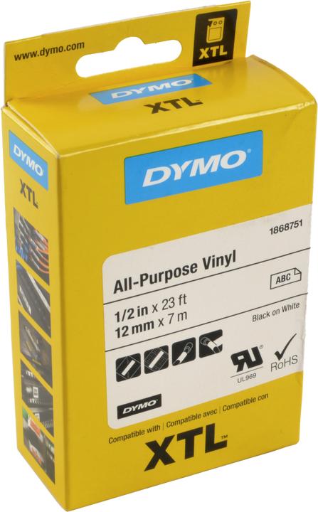 Actual product image Dymo XTL All Purpose Vinyl (1.20 cm, Black)