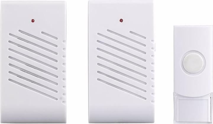 Image du produit CasaControl 2 sonnettes de porte à prise, y compris 1 bouton de sonnette radio (Funk)