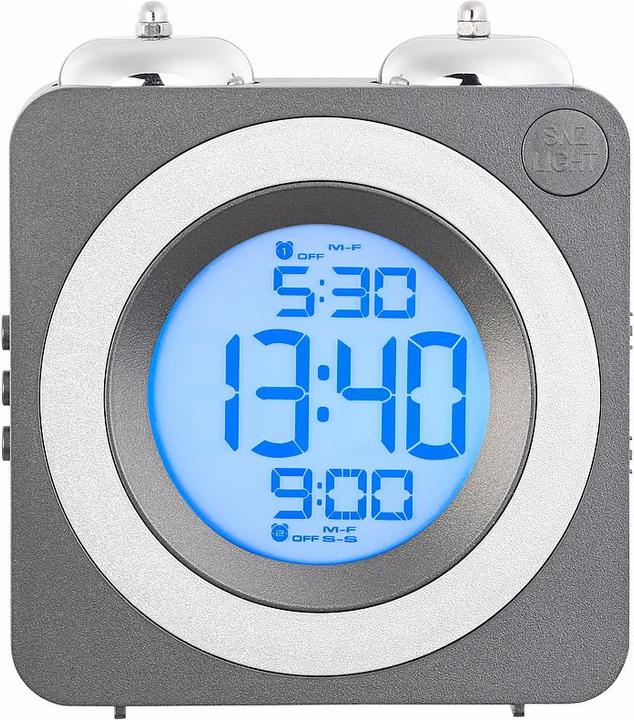 Produktbild St. Leonhard 2-mal: Digitaler Funk-Glockenwecker mit 2 Weckzeiten & Wochentags-Alarm