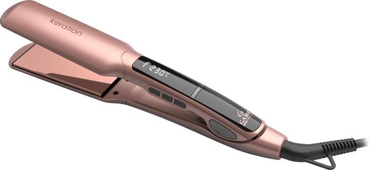 GAMA GA.MA X-Wide Keration, Straightening iron, Warm, 150 °C, 210 °C, Pink, 185 m (Straightening iron)